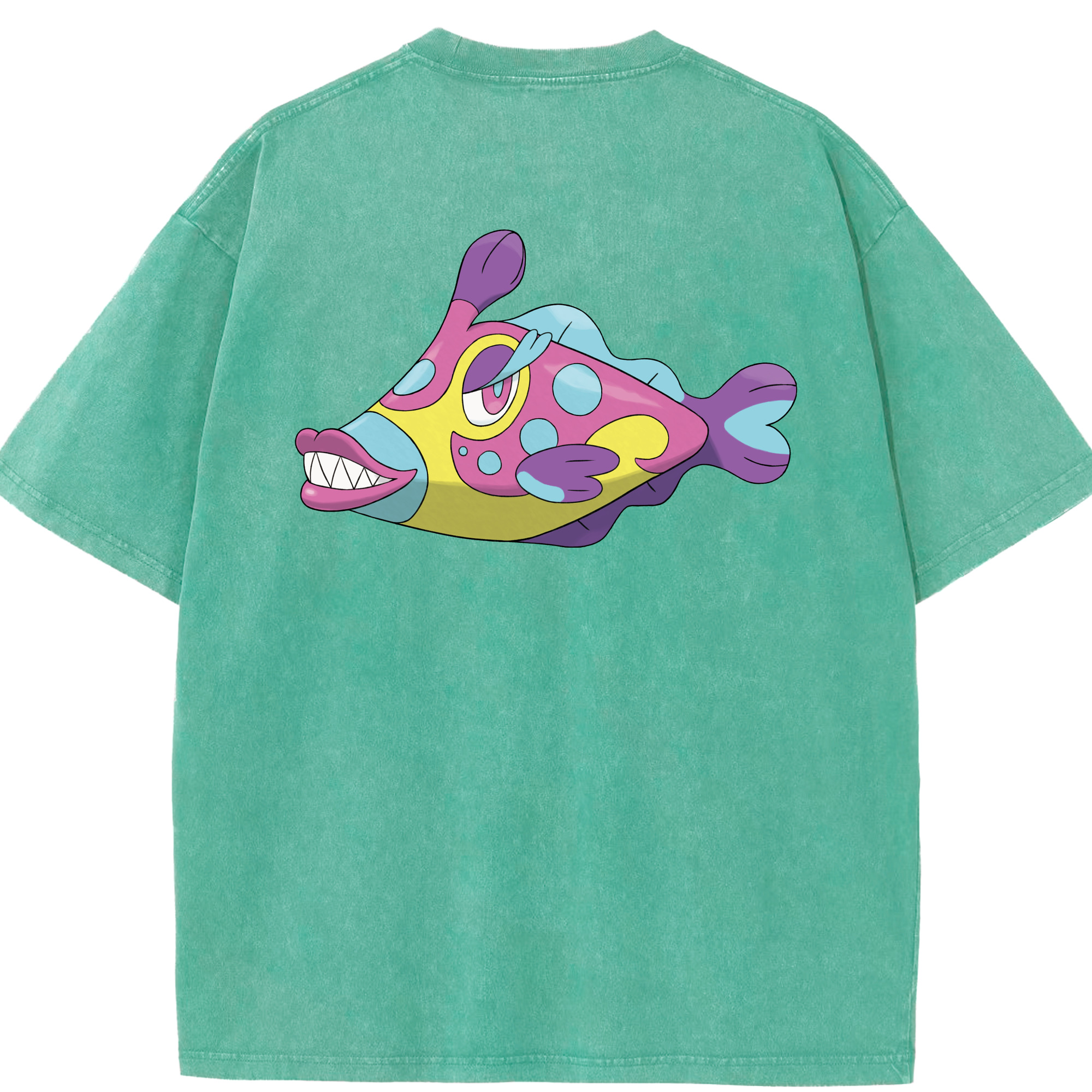 （画像用） ポケットモンスター Pokémon 綿100% ヴィンテージ風 半袖Tシャツ（背面プリント）
